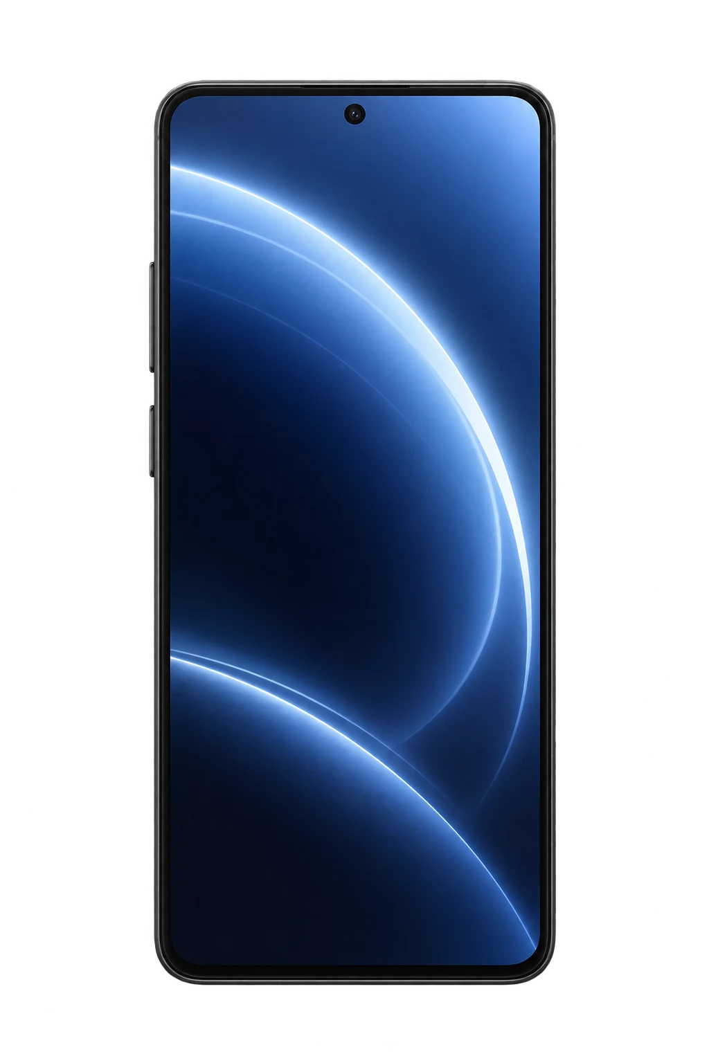 Orbit 1 front view with a centered punch-hole display